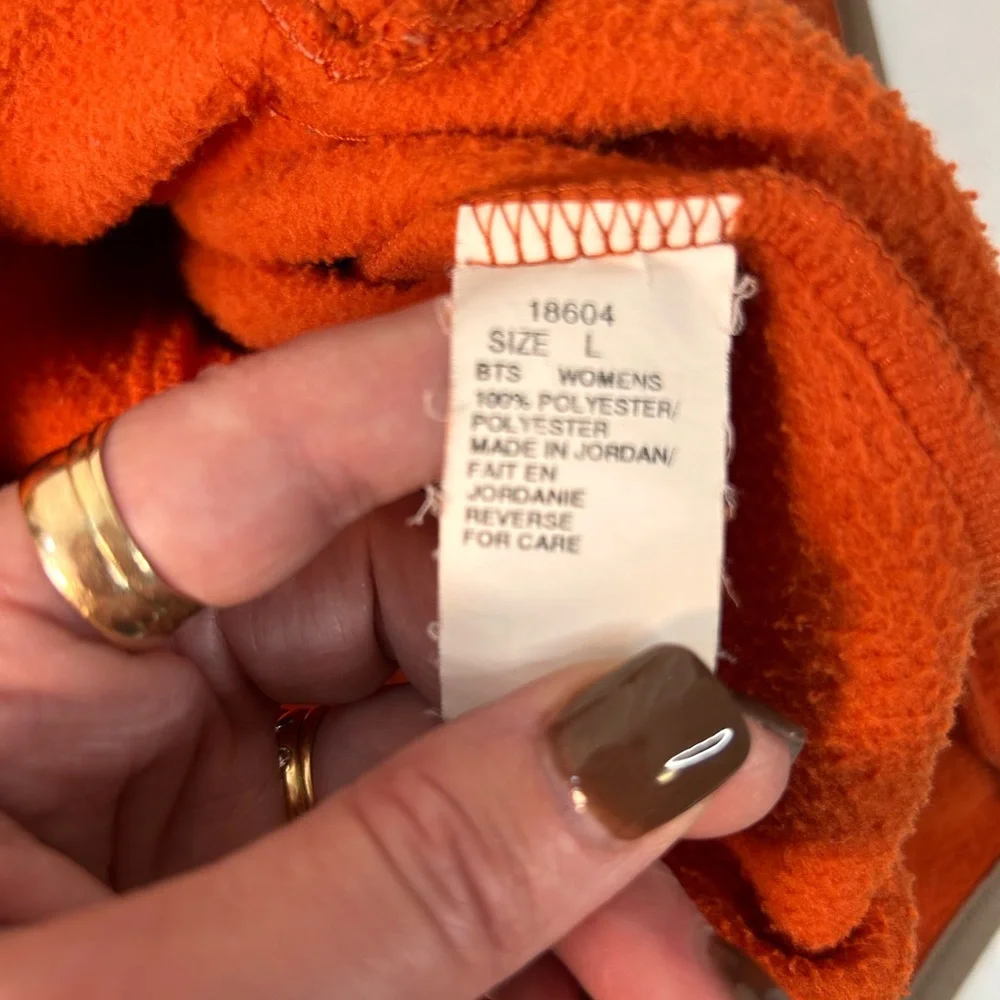 Woolrich Orange Fleece Vest Full Zip‎ and Pockets Women’s Size Large
